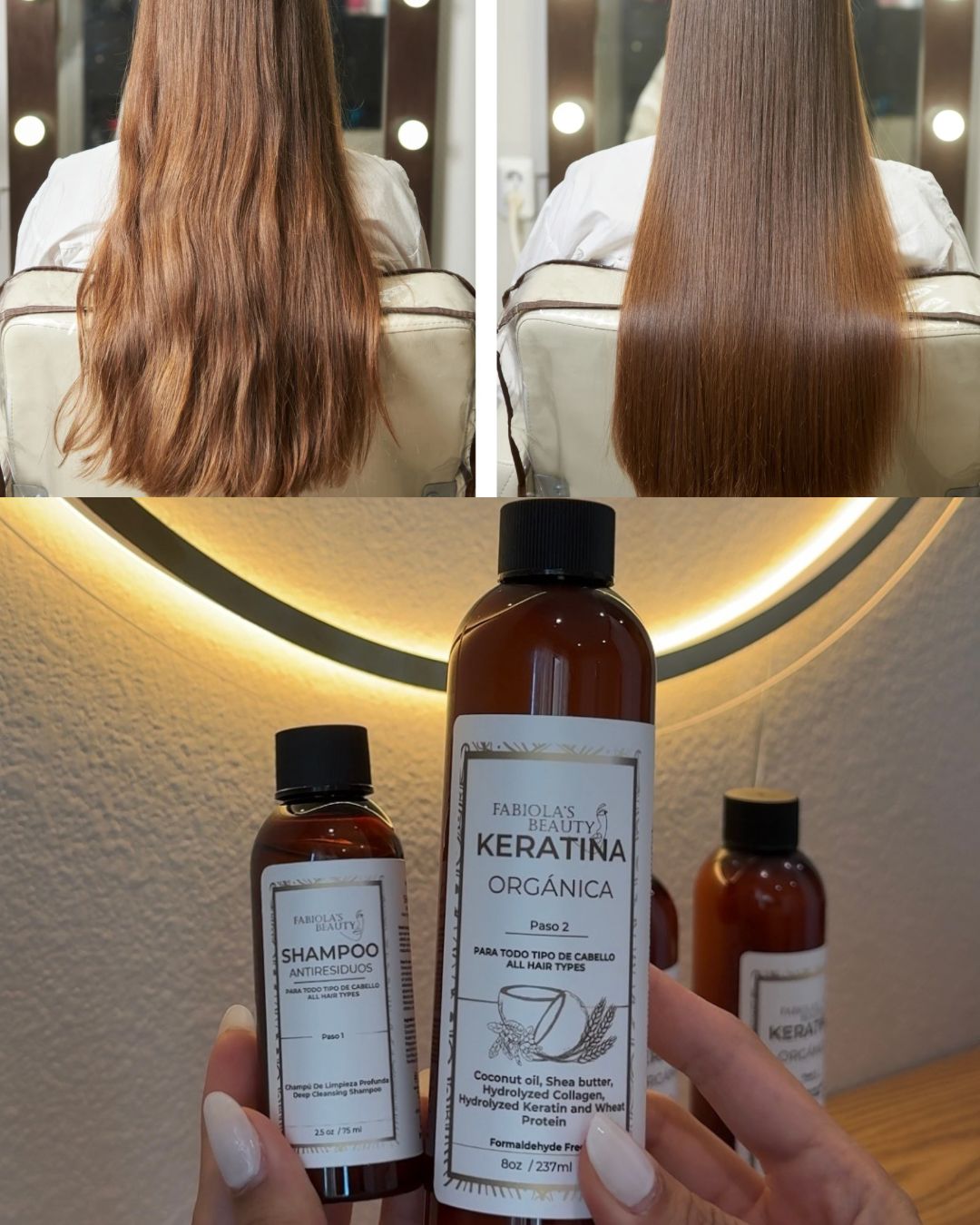 ORGANIC KERATIN STRAIGHTENING KIT 355ML + COCONUT MASK