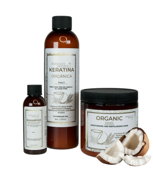 ORGANIC KERTAIN STRAIGHTENING KIT 237ML + COCONUT MASK