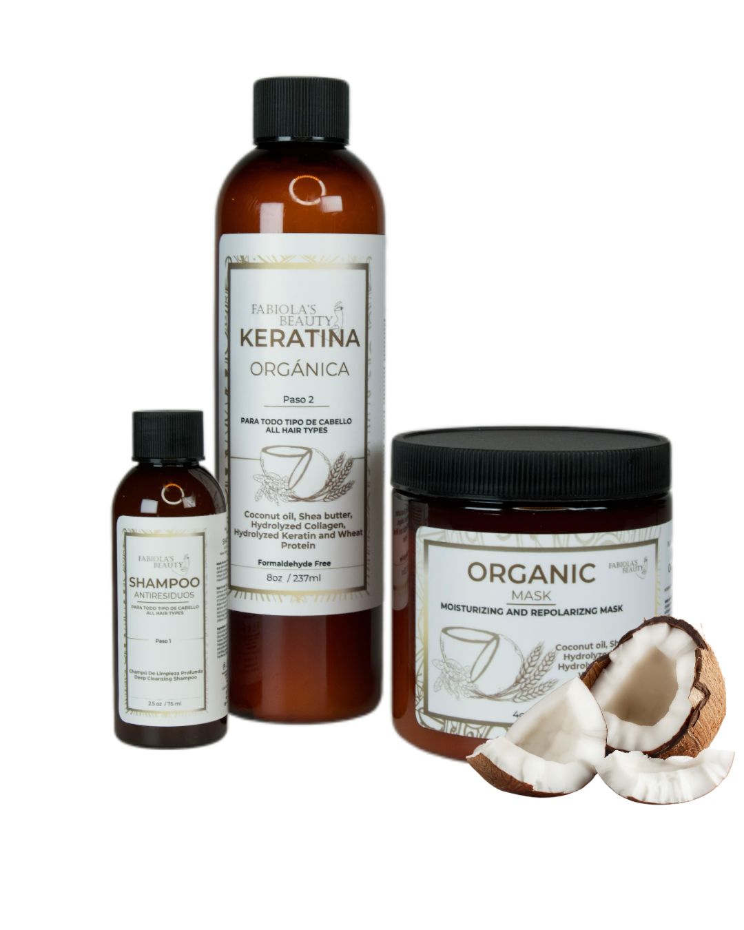ORGANIC KERTAIN STRAIGHTENING KIT 237ML + COCONUT MASK